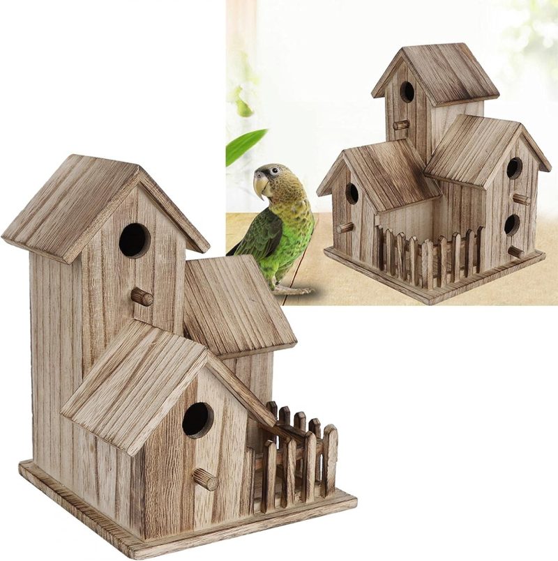 715WaWKAIYL._AC_SL1500_ Kuuleyn Outdoor wooden birdhouse - Image 1