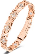 718o-yAiKmL._AC_SL1500_ 99% Copper Bracelet for Women, Magnetic with Lucky Clover Bracelets Jeracol - Image 1