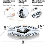 Yiruhe Funny Chicken Gifts Chicken Cluck Around and Find Out Tin Sign - Image 3