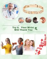 71MBOqsxLjL._AC_SL1500_ 99% Copper Bracelet for Women, Magnetic with Lucky Clover Bracelets Jeracol - Image 2