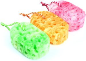 3 Pack Bath Shower Loofah Sponges Highly Absorbent Reusable