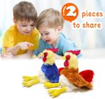 71XdcwR08EL._AC_SL1500_ JUSTQUNSEEN 2 Pcs Chicken Stuffed Animal Chicken - Image 3
