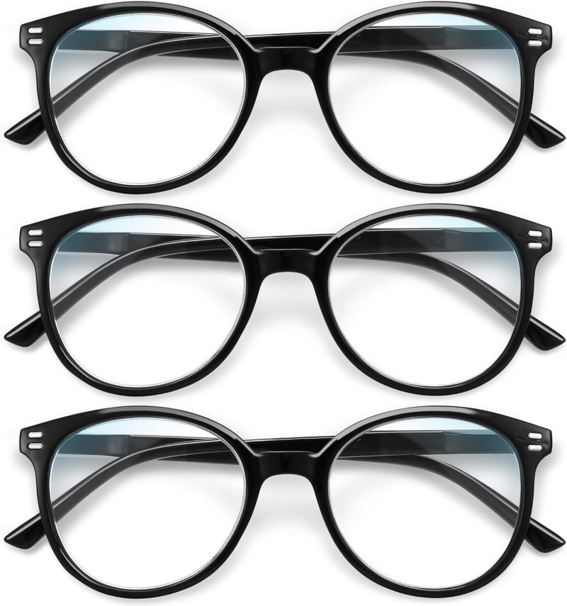 71gnjLYzDNL._AC_SL1500_-1 Blue Light Reading Glasses +1.25 3 Pack Stylish Frames Spring Hinges