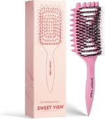 SWEET VIEW Curly Hair Brush Tangle Free Ergonomic Design Define
