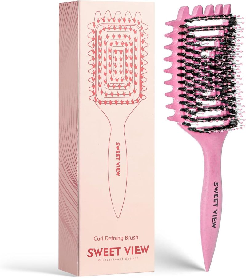 71kvmlD8mPL._AC_SL1500 SWEET VIEW Curly Hair Brush Tangle Free Ergonomic Design Define