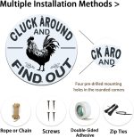 Yiruhe Funny Chicken Gifts Chicken Cluck Around and Find Out Tin Sign - Image 4