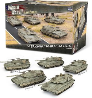 WW3 TEAM YANKEE Merkava 3 Tank Platoon - 5 Detailed Models, Assembly | 66% Off