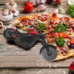 HexinYigjly Motorcycle Pizza Cutter Stainless Steel Pizza Wheel Novelty Kitchen Gadget Black - Image 7