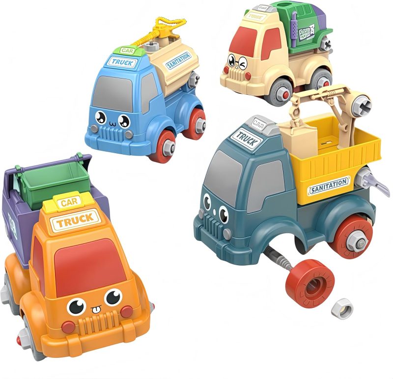 Cosaway Take Apart Construction Truck Toys 4 Pack - Image 1