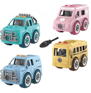 Cosaway Take Apart Construction Truck Toys 4 Pack - Image 1