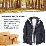 Amber Home Antique Wooden Coat Hanger 20pcs - Image 7