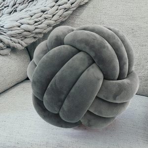 JOSON Velvet Knot Ball Cushion - Image 1