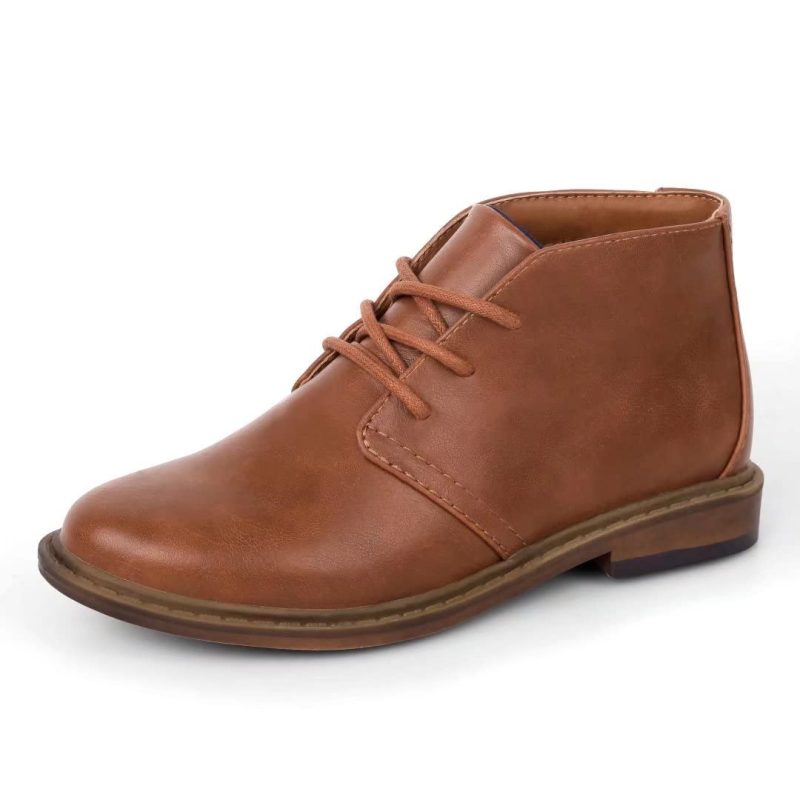 51KaZDFBGTL Harvest Land Boys School Shoes Classic Oxford Lace Up Size 1 - Image 1