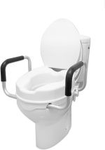 PEPE Mobility Raised Toilet Seat Riser 4 Inch With Handles Lid - Image 8
