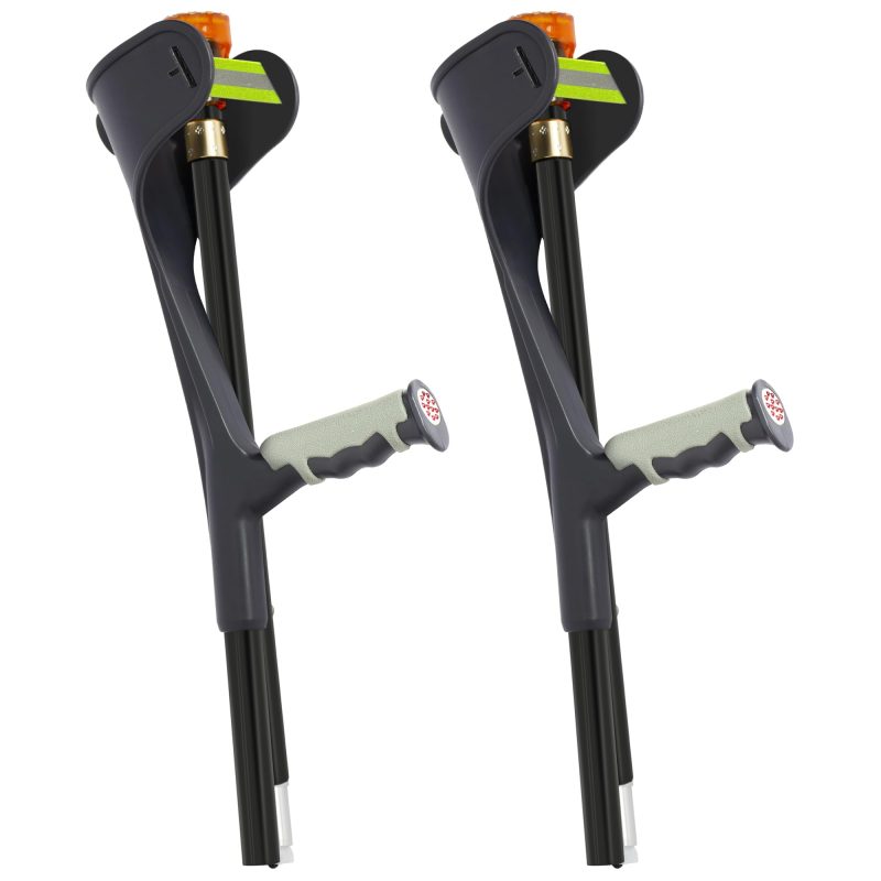 61j1VZzEuLL Folding Forearm Crutches Pair Adjustable Height Lightweight