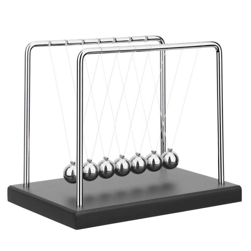 Newtons Cradle Balance Balls 7 Bead Desk Toy Kinetic Motion Decor