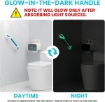‎TAILI Suction Grab Rails Bathroom 2 Pack 43cm No Drilling Glow in Dark Shower Handle - Image 4