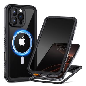 Lanhiem iPhone 16 Pro Max Privacy Magnetic Case MagSafe Screen Protector Black 1