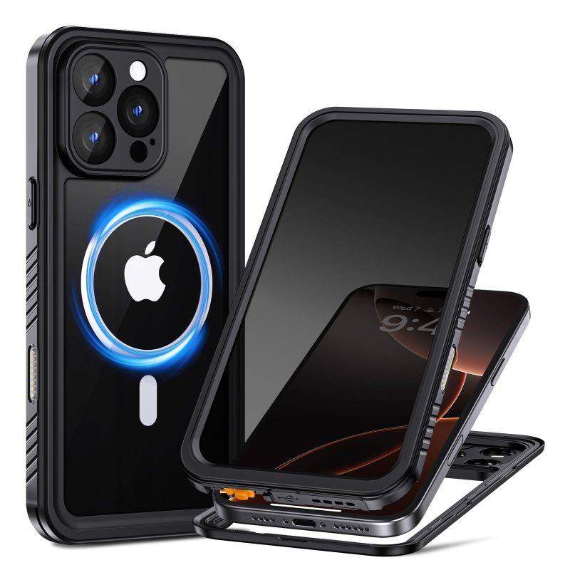 717Y9Sce1JL Lanhiem iPhone 16 Pro Max Privacy Magnetic Case MagSafe Screen Protector Black 1