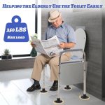 EULEUY Raised Toilet Seat Riser With Handles Non Slip Height Adjustable - Image 5