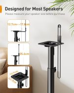 Perlegear Speaker Stands Pair Height Adjustable 84-107cm - Image 2