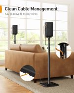 Perlegear Speaker Stands Pair Height Adjustable 84-107cm - Image 6