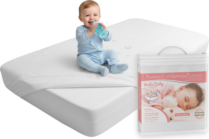 Vesta Baby Cot Mattress Protector 60x120cm Waterproof Soft