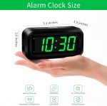 KWANWA Digital Alarm Clock Battery Green LED - Image 2