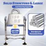 EULEUY Raised Toilet Seat Riser With Handles Non Slip Height Adjustable - Image 4