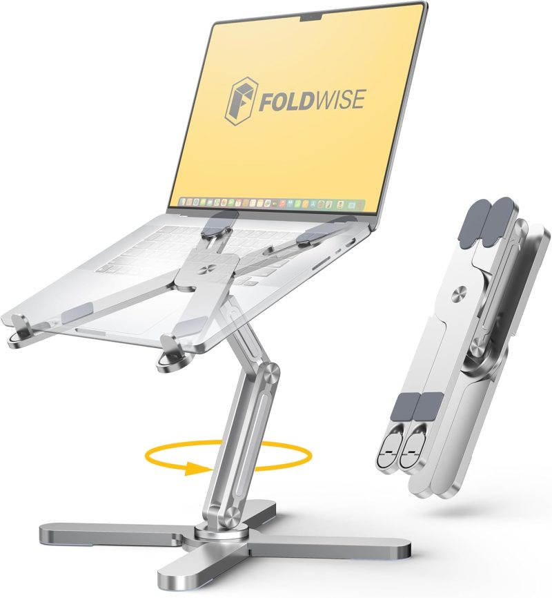 71gFg76U4mL._AC_SL1500 FoldWise Adjustable Laptop Stand Aluminium - Image 1