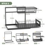 71ihiIvk25L Aoresac 2 Tier Under Sink Storage Organiser Pull Out Sliding Drawers - Image 4