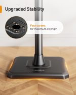 Perlegear Speaker Stands Pair Height Adjustable 84-107cm - Image 3