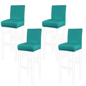 PiccoCasa Bar Stool Covers Set of 4 Stretch Chair Seat Covers Elastic Bottom Tur
