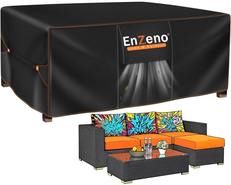 81DHX4gm4L Enzeno Garden Furniture Cover 200x200x90cm Waterproof Enzeno Garden Furniture