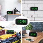 KWANWA Digital Alarm Clock Battery Green LED - Image 7