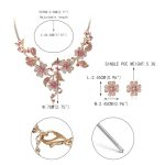 Ever Faith Vintage Flower Necklace Earrings Set Crystal Rhinestone Statement - Image 5