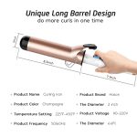 41vnAaTrLL Hoson 50mm Curling Tongs 2in Large Barrel Hair Curler Ceramic Tourmaline - Image 5