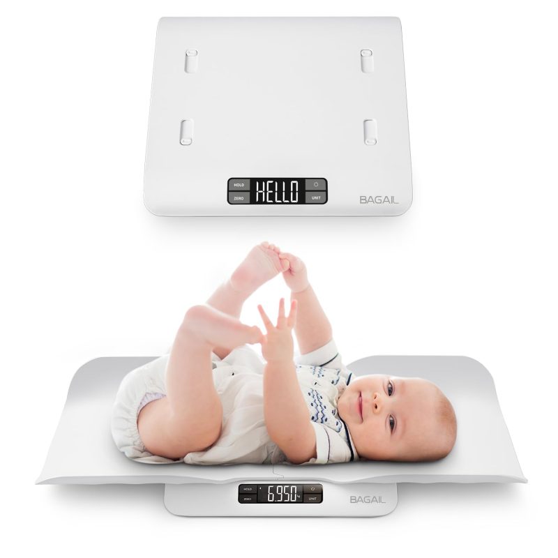 510hn92QiZL BAGAIL Digital Baby Scale Infant Toddler Pet Weighing Scales Tray LCD 30kg 66lb