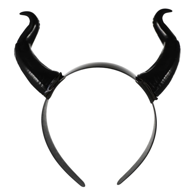Devil Horns Headband Resin Maleficent Ox Horn Hair Band for Cosplay