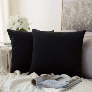 2 MIULEE Velvet Soft Decorative Square Throw Pillow Case 65 x 65 CM 2 MIULEE