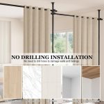 KELIXU Room Divider Curtain Rod No Drilling Tension Rods for Separation 28-144 i - Image 2