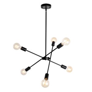 Rviezza Sputnik Ceiling Light 6 Light Semi Flush Mount Industrial Chandelier E27