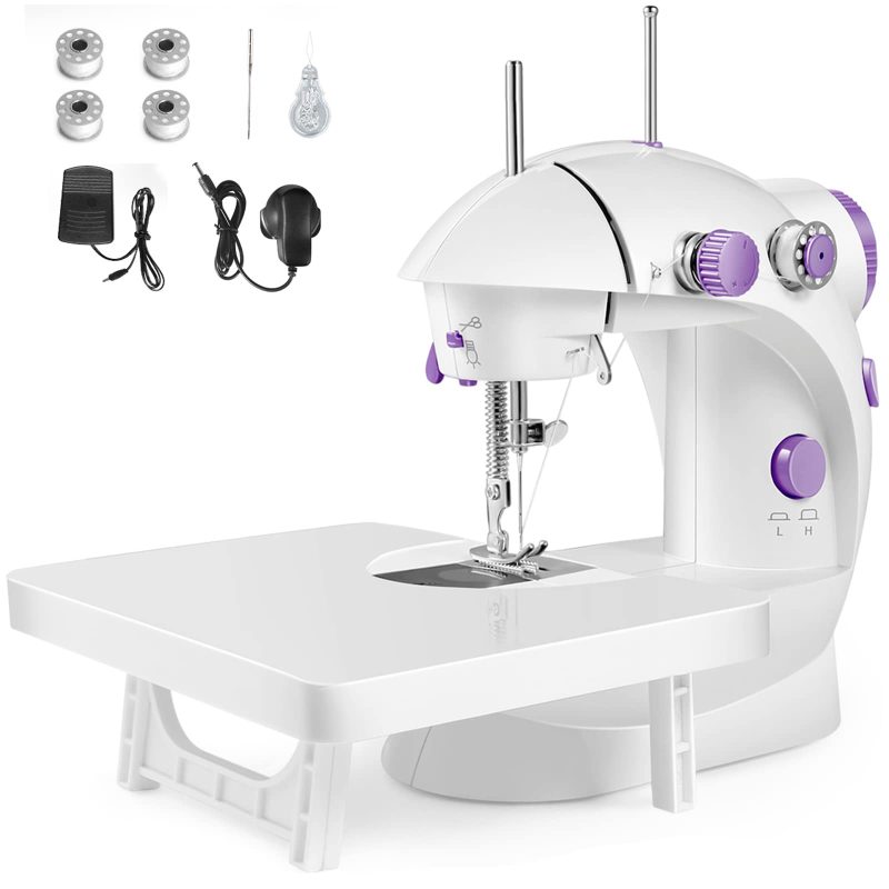 Portable Mini Sewing Machine 2 Speed Foot Pedal Extension Table
