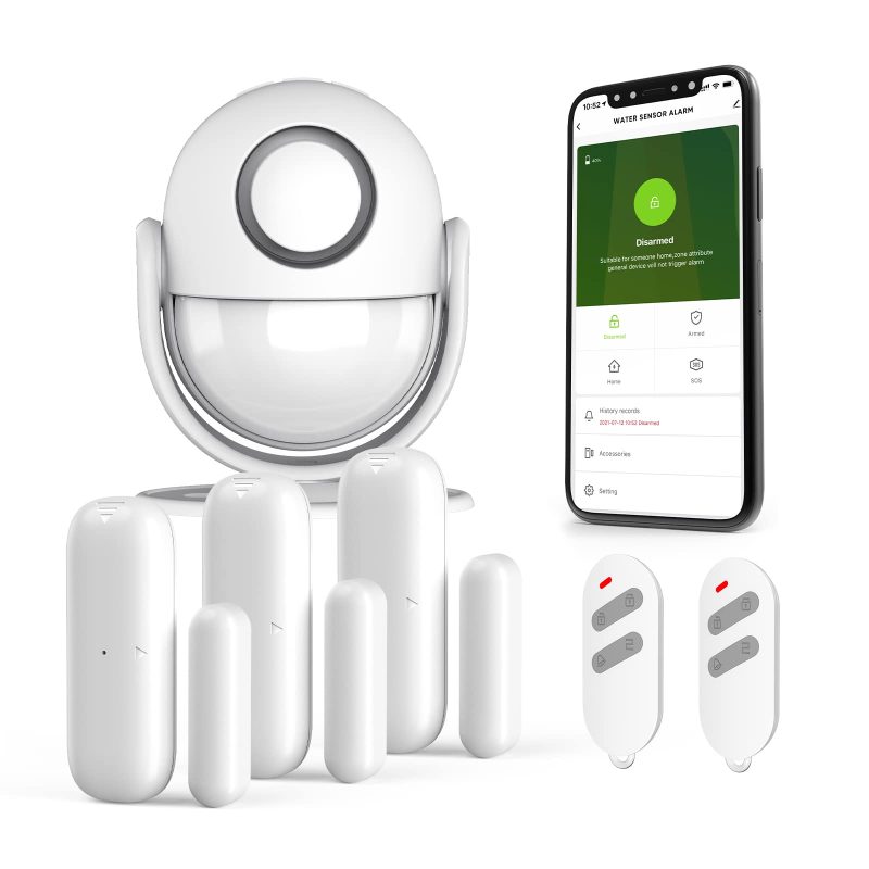SECRUI WiFi Door Alarm Sensor Kit Tuya Smart App Remote Control Security