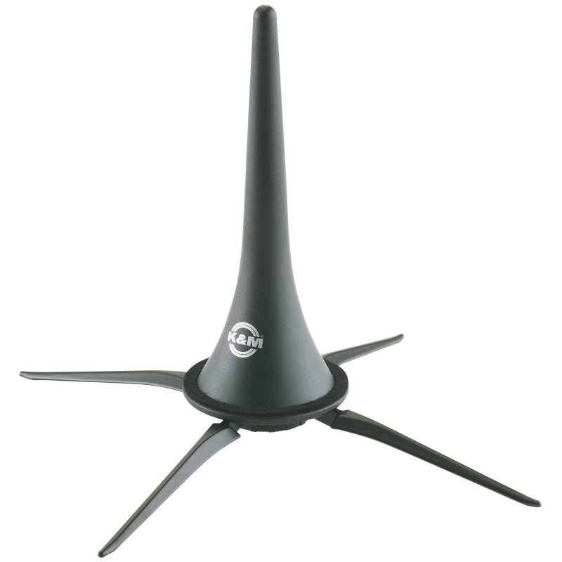 61eFMQuLX8L Compact Folding Bb Clarinet Stand Detachable Metal Leg Base Black