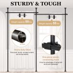 KELIXU Room Divider Curtain Rod No Drilling Tension Rods for Separation 28-144 i - Image 3