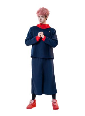 XXL Itadori Yuji Cosplay Costume Mens High School Uniform Jujutsu Kaisen