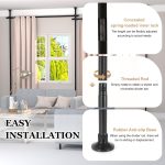 KELIXU Room Divider Curtain Rod No Drilling Tension Rods for Separation 28-144 i - Image 4