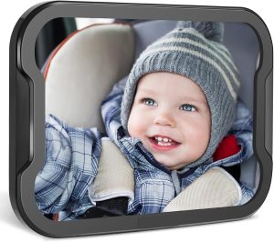 Baby Car Camera Monitor 4.3in Display HD 1080P Night Vision Rear Seat Black