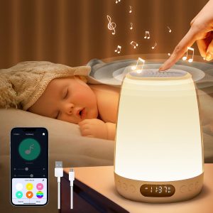 Baby Night Light White Noise Machine 14 Sounds 48 Colours App Touch